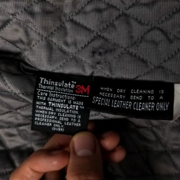 VINTAGE Wilsons Leather 90s Button Down Belted Wrap Coat Large Black Y2k 90s - Picture 7 of 7